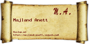 Majland Anett névjegykártya