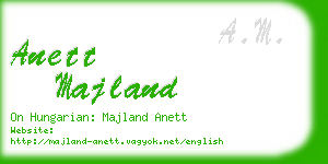 anett majland business card